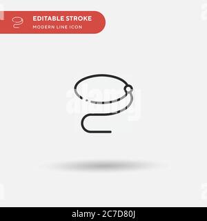 Einfaches Lasso-Vektor-Symbol. Illustration Symbol Design Vorlage für Web mobile UI Element. Perfekte Farbe modernes Piktogramm auf bearbeitbaren Strich. Lasso-Symbol Stock Vektor
