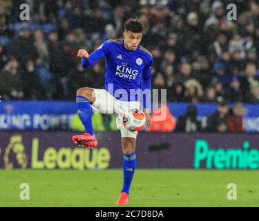 9. März 2020, King Power Stadium, Leicester, England; Premier League, Leicester City gegen Aston Villa: Matty James (22) von Leicester City kontrolliert den Ball Stockfoto