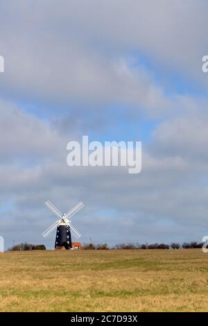 Burnham Overy Staithe Mühle, Norfolk, Großbritannien Stockfoto