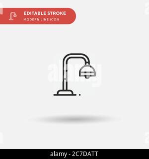Einfache Vektorgrafik für die Stehleuchte. Illustration Symbol Design Vorlage für Web mobile UI Element. Perfekte Farbe modernes Piktogramm auf bearbeitbaren Strich. Boden Stock Vektor