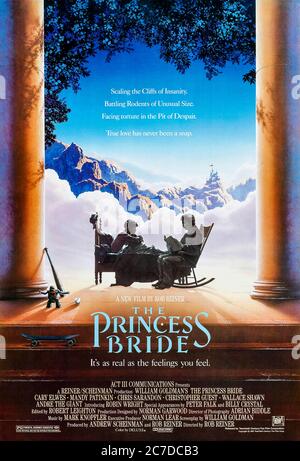 The Princess Bride (1987) Regie: Rob Reiner mit Cary Elwes, Mandy Patinkin, Robin Wright und Billy Crystal. William Goldman adaptiert sein eigenes Buch in diesem beliebten postmodernen Märchen, das im Land Florins spielt. Stockfoto