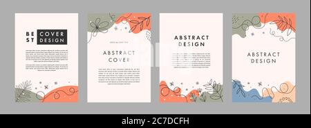 Satz von abstrakten kreativen künstlerischen Vorlagen. Universelle Cover Designs für Geschäftsbericht, Broschüren, Flyer, Präsentationen, Broschüren, Magazine. Stock Vektor