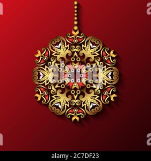 Moderne Vektor dekorative dekorative Schneeflocke. Stock Vektor