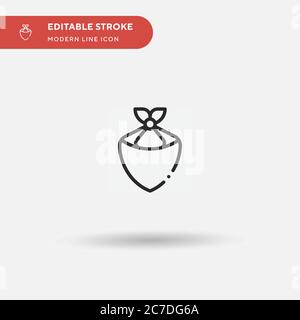 Einfaches Vektorsymbol für das Tuch. Illustration Symbol Design Vorlage für Web mobile UI Element. Perfekte Farbe modernes Piktogramm auf bearbeitbaren Strich. Ketchie Stock Vektor