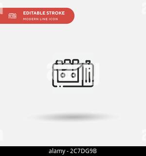 Einfaches Vektorsymbol für Bandrekorder. Illustration Symbol Design Vorlage für Web mobile UI Element. Perfekte Farbe modernes Piktogramm auf bearbeitbaren Strich. Ta Stock Vektor