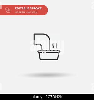 Einfaches Vektorsymbol „Einweichen“. Illustration Symbol Design Vorlage für Web mobile UI Element. Perfekte Farbe modernes Piktogramm auf bearbeitbaren Strich. Symbole für Einweichen Stock Vektor