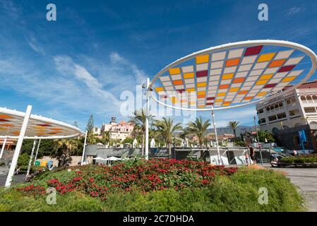 La Caleta an der Costa Adeje auf Teneriffa, Kanarische Inseln, Spanien Stockfoto