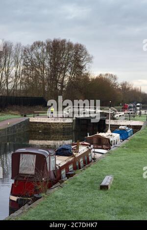 Der Lee Valley Country Park an der Grenze zwischen Essex und Hertfordshire in England Stockfoto