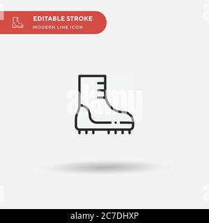 Einfaches Vektorsymbol „bootet“. Illustration Symbol Design Vorlage für Web mobile UI Element. Perfekte Farbe modernes Piktogramm auf bearbeitbaren Strich. Symbol „Stiefel“ Stock Vektor