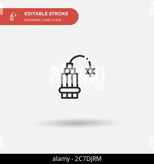 Dynamit einfaches Vektor-Symbol. Illustration Symbol Design Vorlage für Web mobile UI Element. Perfekte Farbe modernes Piktogramm auf bearbeitbaren Strich. Dynamik Stock Vektor