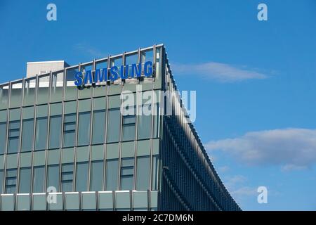 Neue Samsung Forschungs- und Entwicklungsbüros im South Flatz Gebäude auf Great Northern Way, Vancouver, BC, Kanada Stockfoto