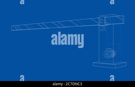 Umriss des Schrankes. 3d-Illustration Stockfoto