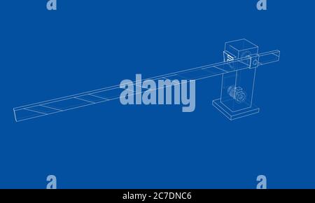 Umriss des Schrankes. 3d-Illustration Stockfoto