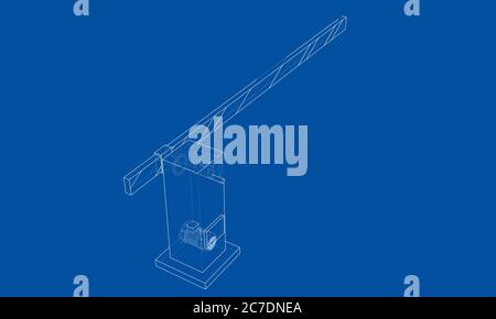 Umriss des Schrankes. 3d-Illustration Stockfoto