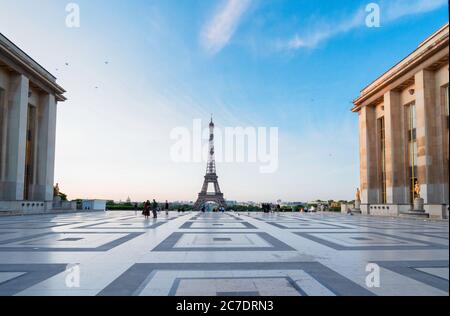 Eiffelturm und Trocadero, Paris Stockfoto