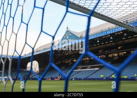 4. März 2020, Hillsborough, Sheffield, England; Emirates FA Cup FA Cup 5. Runde, Sheffield Mittwoch gegen Manchester City : EIN Blick auf die alte Uhr in Hillsborough Stockfoto