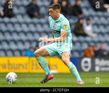 7. März 2020, Deepdale, Preston, England; Sky Bet Championship, Preston North End gegen Queens Park Rangers : Jordan Hugill (9) von Queens Park Rangers in Aktion Stockfoto