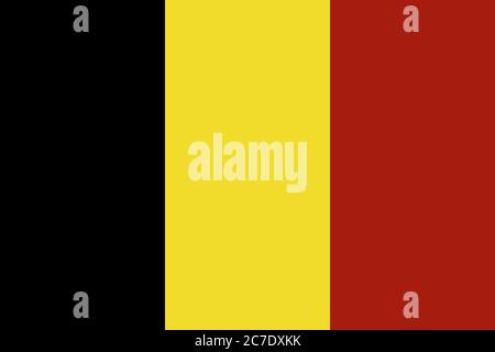 Belgische Flagge, Nationalflagge von Belgien. Stockfoto