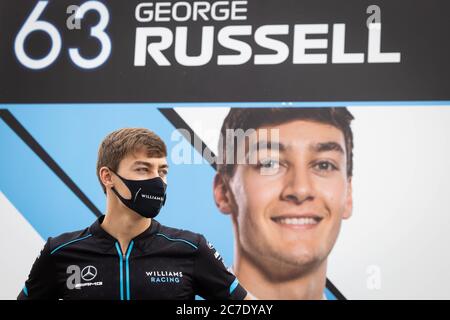 Hungaroring, Budapest, Ungarn. Juli 2020. F1 Grand Prix von Ungarn, Fahrer Ankunft und Streckenbesichtigung Tag; 63 George Russell GBR, Williams Racing Credit: Action Plus Sports/Alamy Live News Stockfoto