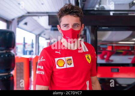 Hungaroring, Budapest, Ungarn. Juli 2020. F1 Grand Prix von Ungarn, Fahrer Ankunft und Streckenbesichtigung Tag; 16 Charles Leclerc MCO, Scuderia Ferrari Mission winnow Credit: Action Plus Sports/Alamy Live News Stockfoto