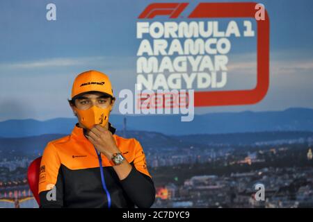 Hungaroring, Budapest, Ungarn. Juli 2020. F1 Grand Prix von Ungarn, Fahrer Ankunft und Streckenbesichtigung Tag; 4 Lando Norris GBR, McLaren F1 Team Kredit: Action Plus Sports/Alamy Live News Stockfoto