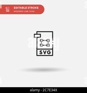 SVG-Datei einfaches Vektorsymbol. Illustration Symbol Design Vorlage für Web mobile UI Element. Perfekte Farbe modernes Piktogramm auf bearbeitbaren Strich. Svg-Fil Stock Vektor