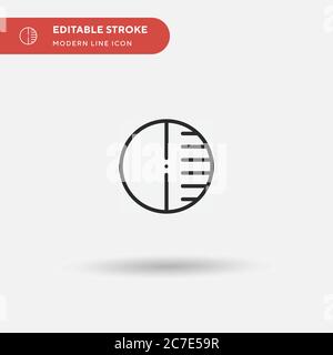 Kontrast einfaches Vektorsymbol. Illustration Symbol Design Vorlage für Web mobile UI Element. Perfekte Farbe modernes Piktogramm auf bearbeitbaren Strich. Contras Stock Vektor