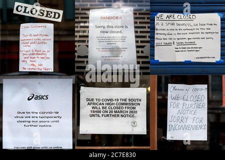 London, Großbritannien. Juli 2020. Coronavirus: Lokale Geschäfte, Geschäfte und einige Botschaften bleiben während der Pandemie-Lockerung geschlossen. Kredit: Guy Corbishley/Alamy Live Nachrichten Stockfoto