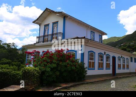 Schöne Architektur in Ouro Preto, Minas Gerais, Brasilien Stockfoto