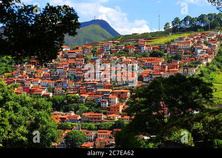 Schöne Architektur in Ouro Preto, Minas Gerais, Brasilien Stockfoto