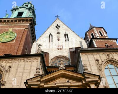 Wawel-Kathedrale, Katedra Wawelska, Kraków, Krakkó, Kleinpolen, Polen, Europa, UNESCO-Weltkulturerbe Stockfoto