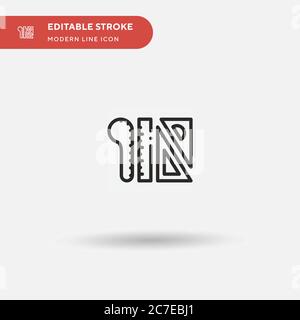 Lineale einfaches Vektorsymbol. Illustration Symbol Design Vorlage für Web mobile UI Element. Perfekte Farbe modernes Piktogramm auf bearbeitbaren Strich. Lineale ic Stock Vektor