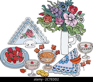 Vektorgrafik für Home Cooking. Stock Vektor