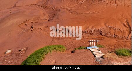 Shubenacadie Flussschlamm in Maitland, Nova Scotia. Stockfoto