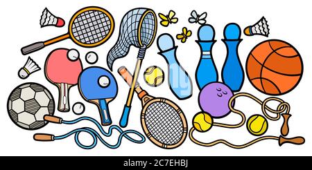 Cartoon niedliche Kritzeleien Kinder Spielzeug Illustration Stock Vektor