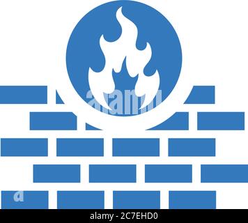 Gebäude Wand Brennen Symbol, Vektorgrafiken für verschiedene Verwendung. Stock Vektor
