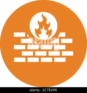 Gebäude Wand Brennen Symbol, Vektorgrafiken für verschiedene Verwendung. Stock Vektor