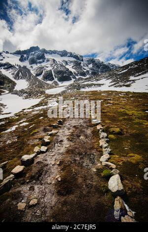 Weg zum Glacier Martial, Ushuaia, Argentinien, Patagonien, Südamerika Stockfoto