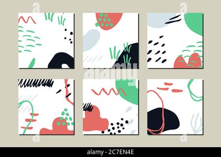 Vektorkarten für abstrakte Formen Stock Vektor