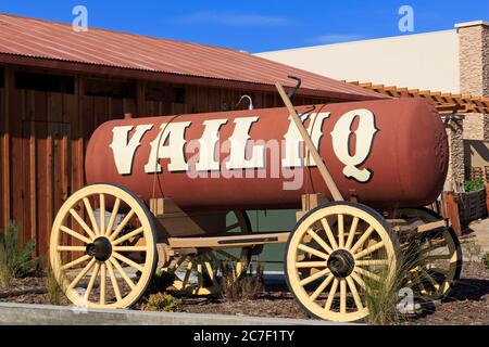 Wagen, Vail Hauptsitz Heritage Park, Temecula, Kalifornien, USA Stockfoto