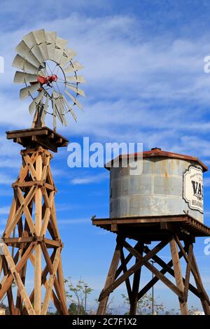 Windmühle, Vail Hauptsitz Heritage Park, Temecula, Kalifornien, USA Stockfoto