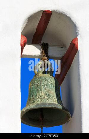 Bell Tower, San Antonio de Pala Mission, Pala Indian Reservation, San Diego County, Kalifornien, USA Stockfoto