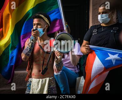 Anerkennung transnationaler schwarzer Geschichte im Stonewall Inn. Stockfoto