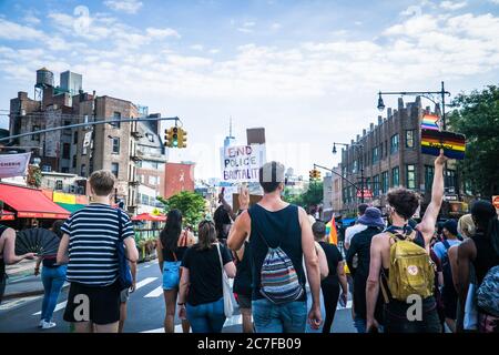 Anerkennung transnationaler schwarzer Geschichte im Stonewall Inn. Stockfoto