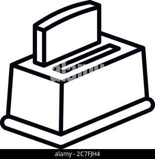 Toaster Symbol. Übersicht toaster Vektor Symbol für Web Design auf weißem Hintergrund Stock Vektor