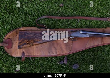 Englisch, Side Lock, Ejector, 12 ga, 12 Bohrung, Schrotflinte, Watson Bros, 1904, Qualität, Sportpistole, Game gun, Feldsport, Stockfoto