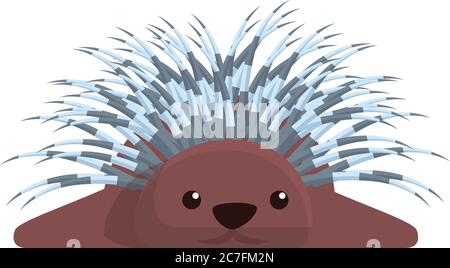 Symbol für die Ruhephase des Stachelschweins. Cartoon von Stachelschwein ruhenden Vektor-Symbol für Web-Design isoliert auf weißem Hintergrund Stock Vektor
