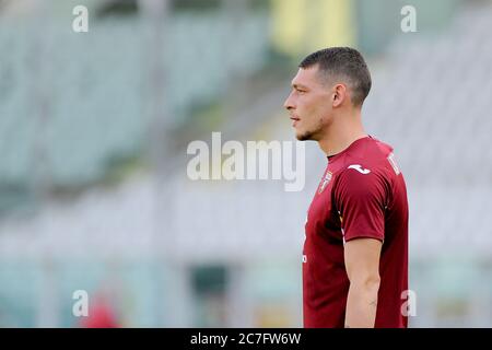 Turin, Italien 16. Juli 2020, Belotti Andrea Spieler von Turin, während des Spiels zwischen Turin gegen Genua Endergebnis 3-0, Spiel im Olympiastadion gespielt Stockfoto