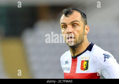 Turin, Italien 16. Juli 2020, Pandev Goran Spieler von Genua, während des Spiels zwischen Turin gegen Genua Endergebnis 3-0, Spiel im Olympiastadion gespielt Stockfoto