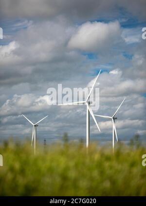 Little Cheyne Court Windpark in Romney Marsh, Kent. Stockfoto